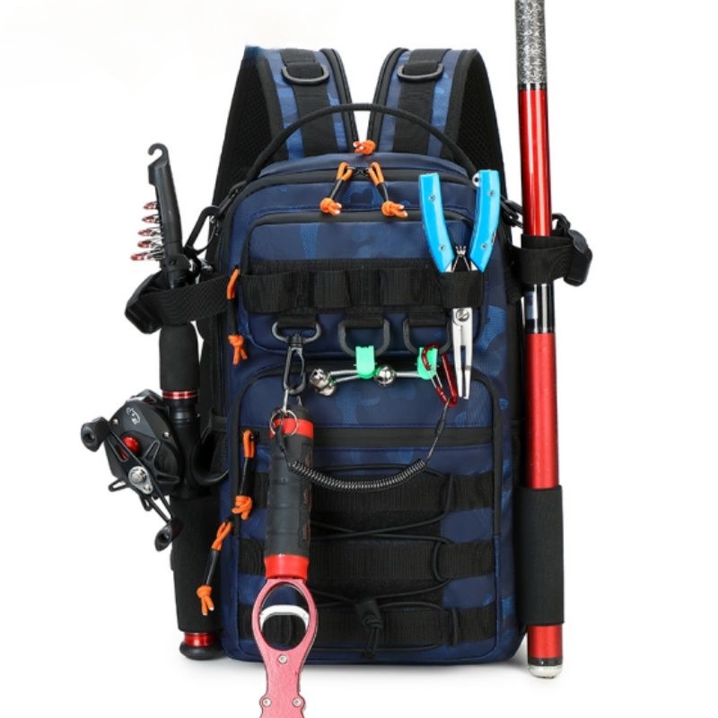 Cycling Commuter Backpack - Fishing Lure Backpack with Rod Holders