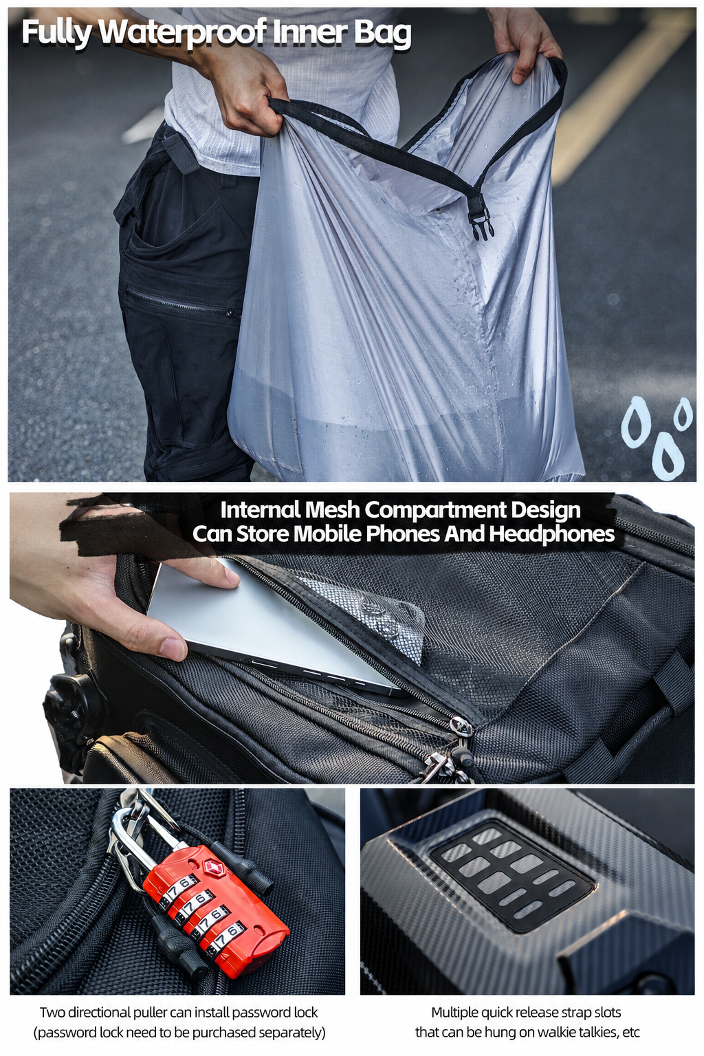 Rhinowalk Motorcycle Helmet Ta - Cycling Commuter Backpack recensie en prijs