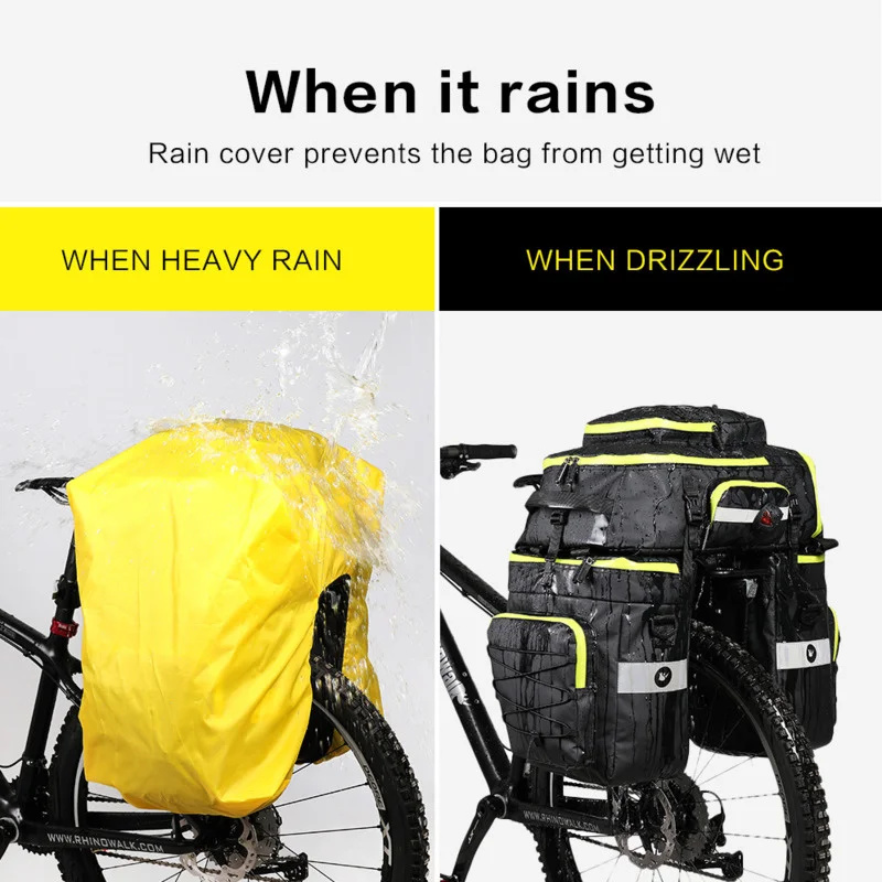 60L 3 In 1 Mountain Road Bicyc - Panniers Waterproof Rear recensie en prijs