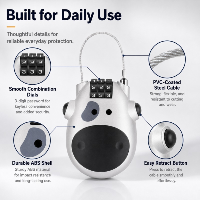 Mini Cow Combination Cable Loc - Cycling Commute Backpack recensie en prijs