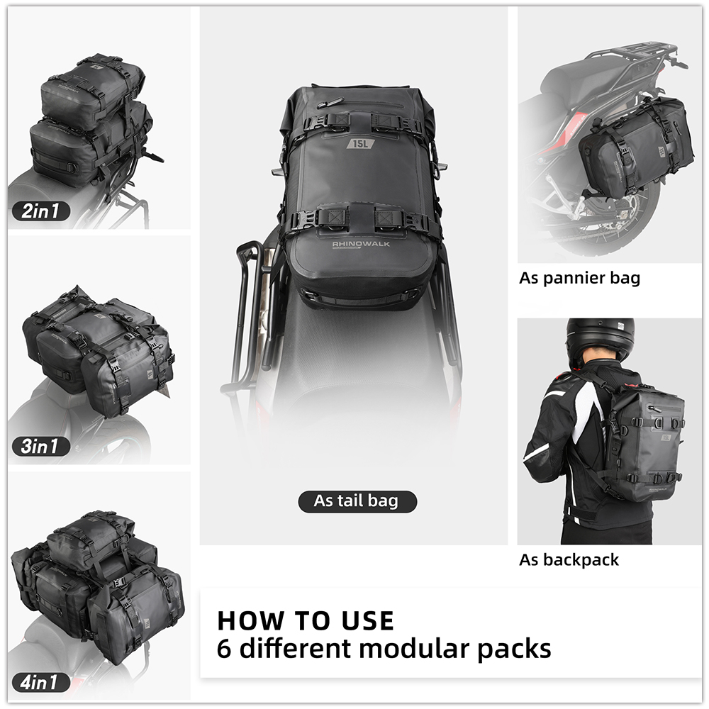 Rhinowalk Motorcycle Tail Bag  - Cycling Commute Backpack recensie en prijs