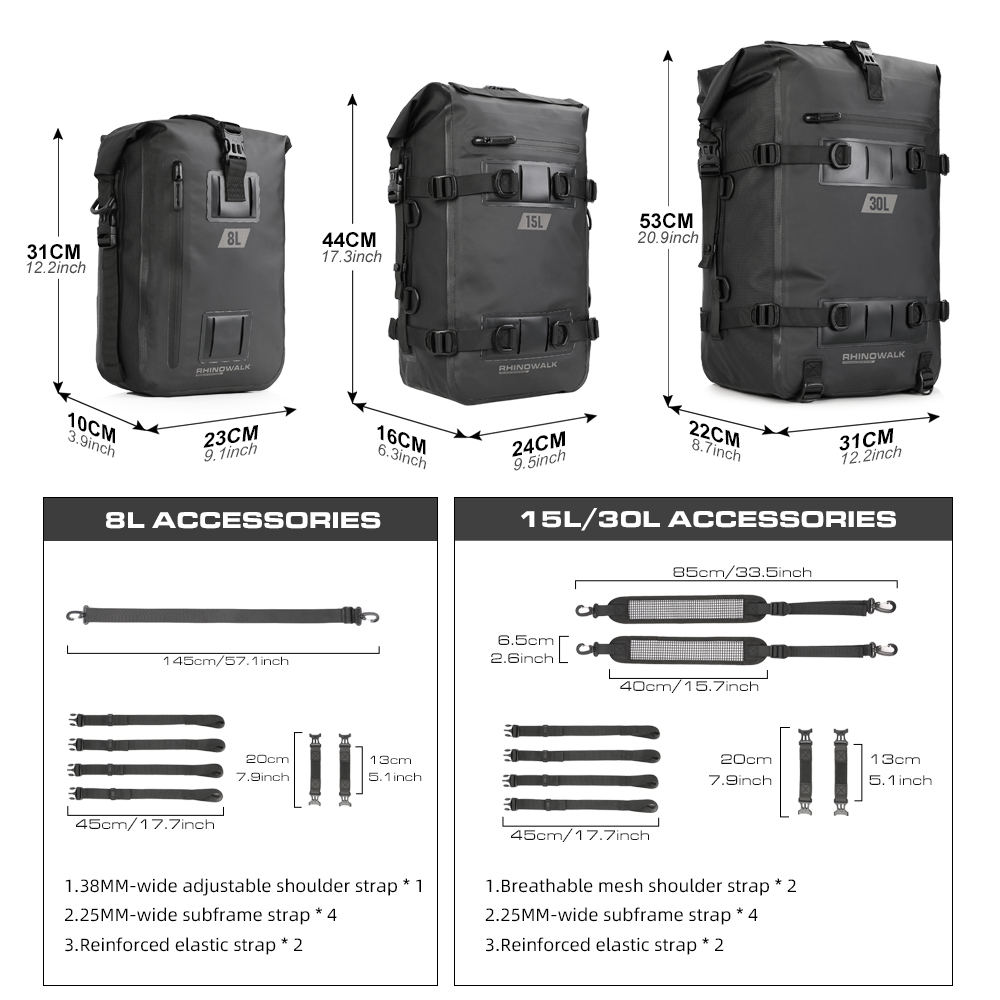 Rhinowalk Motorcycle Box Top P - Panniers Waterproof Rear recensie en prijs