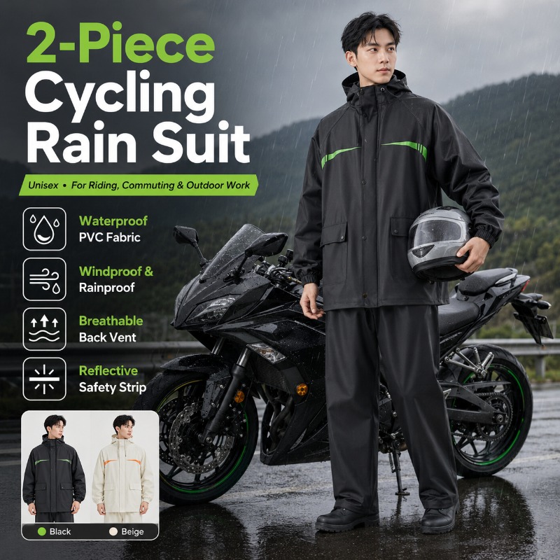 Unisex 2-Piece Waterproof Cycl - Cycling Commute Rain recensie en prijs